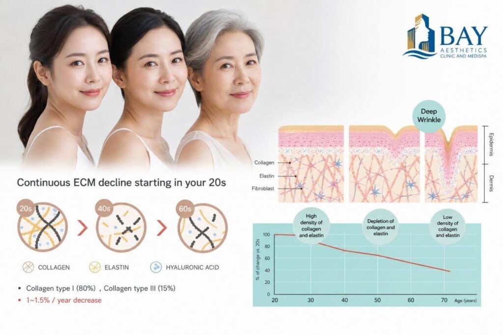 Collagen and ECM decline are part of the natural ageing process